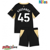 Camiseta Manchester City Abdukodir Khusanov #45 Visitante Equipación para niños 2026-27 manga corta (+ pantalones cortos)